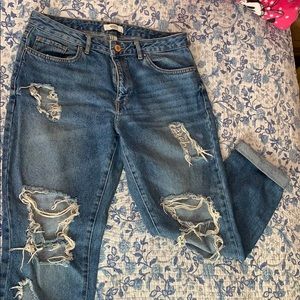 Ripped mom jeans